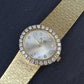Piaget 18K Yellow Gold Factory Diamond Bezel & Dial Oval Vintage Watch 65.55 Gr.