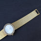 Piaget 18K Yellow Gold Factory Diamond Bezel & Dial Oval Vintage Watch 65.55 Gr.