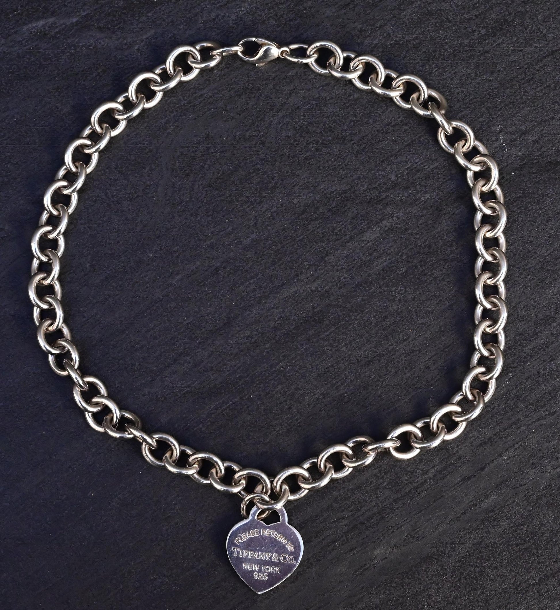 Tiffany & Co. Sterling Silver “Please Return to Tiffany” Heart Tag Necklace 16’’