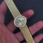 Piaget 18K Yellow Gold Factory Diamond Bezel & Dial Oval Vintage Watch 65.55 Gr.