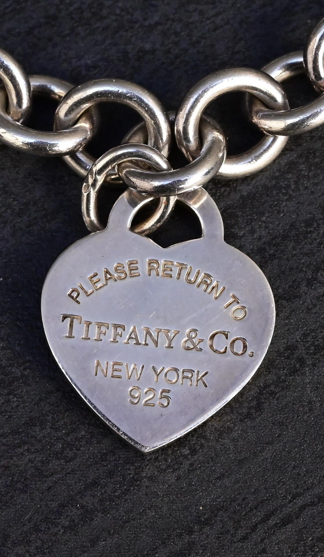 Tiffany & Co. Sterling Silver “Please Return to Tiffany” Heart Tag Necklace 16’’
