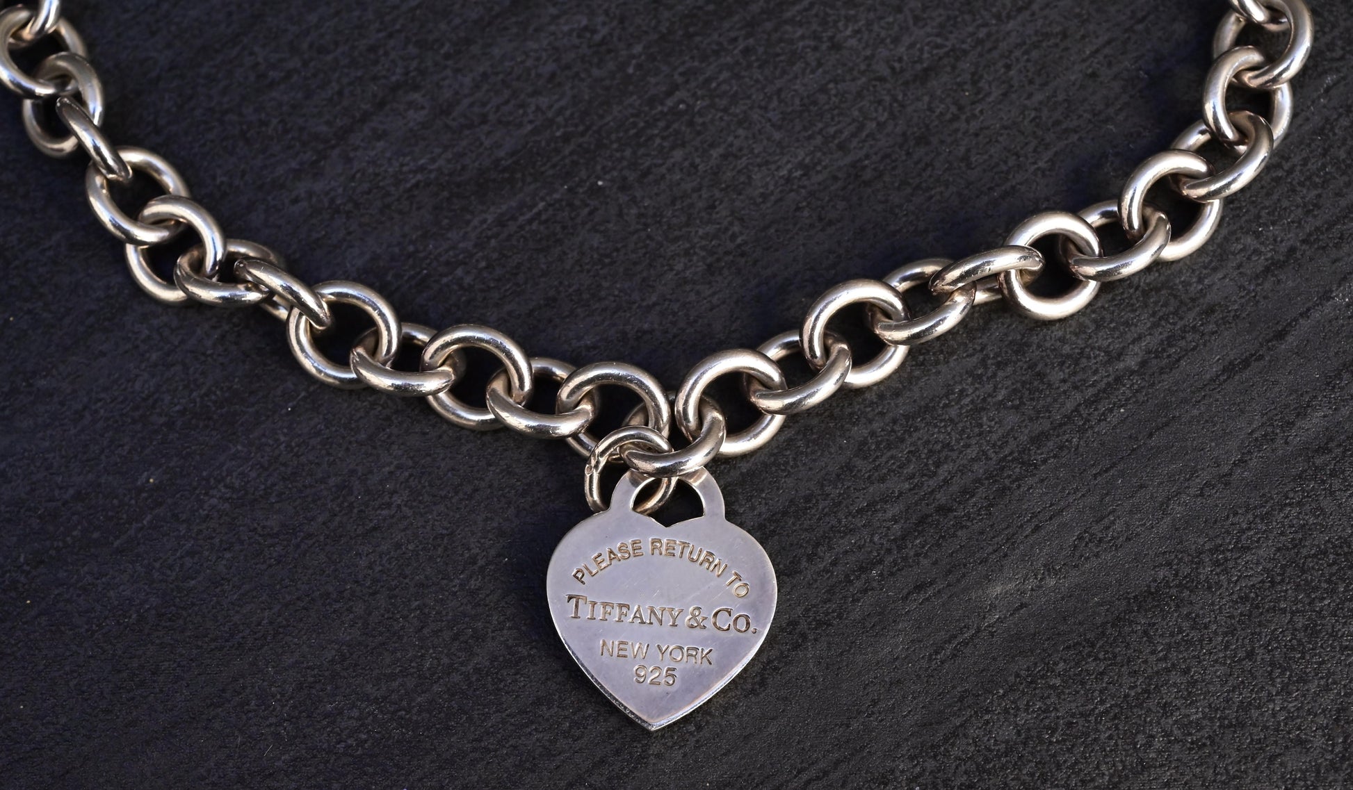 Tiffany & Co. Sterling Silver “Please Return to Tiffany” Heart Tag Necklace 16’’