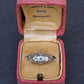 IGI Cert Art Deco Platinum 3 Three Stone Diamond Filigree Ring 0.60 CTW Size 5