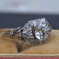 GIA Cert Art Deco Period Platinum 1.18 Carat Diamond Engagement Ring