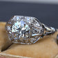GIA Cert Art Deco Period Platinum 1.18 Carat Diamond Engagement Ring