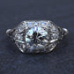 GIA Cert Art Deco Period Platinum 1.18 Carat Diamond Engagement Ring