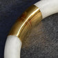 Antique Jade and 14K Gold Hinged Bangle Bracelet