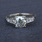 Art Deco 1.37 CTW Old Euro Diamond Engagement Ring 14K White Gold With IGI Cert.
