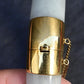 Antique Jade and 14K Gold Hinged Bangle Bracelet
