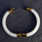 Antique Jade and 14K Gold Hinged Bangle Bracelet