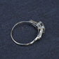 Art Deco 1.37 CTW Old Euro Diamond Engagement Ring 14K White Gold With IGI Cert.