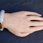 Antique Jade and 14K Gold Hinged Bangle Bracelet