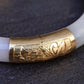 Superb Antique Jade and 14K Gold Hinged Bangle Bracelet