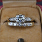 Vintage 0.90 CTW Diamond Two-Ring Set in 14K Yellow & White Gold – IGI Certified