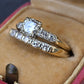 Vintage 0.90 CTW Diamond Two-Ring Set in 14K Yellow & White Gold – IGI Certified