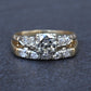 Vintage 0.90 CTW Diamond Two-Ring Set in 14K Yellow & White Gold – IGI Certified