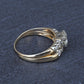 Vintage 0.90 CTW Diamond Two-Ring Set in 14K Yellow & White Gold – IGI Certified