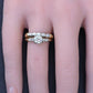 Vintage 0.90 CTW Diamond Two-Ring Set in 14K Yellow & White Gold – IGI Certified