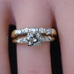 Vintage 0.90 CTW Diamond Two-Ring Set in 14K Yellow & White Gold – IGI Certified
