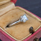 0.82 CT Princess Cut Diamond Solitaire Engagement Ring in Platinum – EGL Cert.