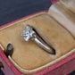 0.82 CT Princess Cut Diamond Solitaire Engagement Ring in Platinum – EGL Cert.