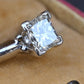 0.82 CT Princess Cut Diamond Solitaire Engagement Ring in Platinum – EGL Cert.