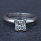 0.82 CT Princess Cut Diamond Solitaire Engagement Ring in Platinum – EGL Cert.