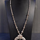Vintage Navajo Sterling Silver Naja Necklace with Turquoise – 80.28g