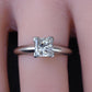 0.82 CT Princess Cut Diamond Solitaire Engagement Ring in Platinum – EGL Cert.