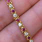 3.05 TCW Ruby & Diamond Tennis Bracelet in 18K Yellow Gold – 7" – IGI Certified