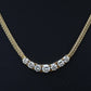 1.60 CTW 7-Stone Diamond Graduated Necklace in 14K Yellow Gold – 15" – IGI Cert.