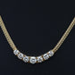 1.60 CTW 7-Stone Diamond Graduated Necklace in 14K Yellow Gold – 15" – IGI Cert.