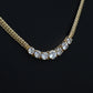 1.60 CTW 7-Stone Diamond Graduated Necklace in 14K Yellow Gold – 15" – IGI Cert.
