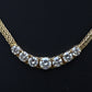 1.60 CTW 7-Stone Diamond Graduated Necklace in 14K Yellow Gold – 15" – IGI Cert.