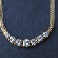 1.60 CTW 7-Stone Diamond Graduated Necklace in 14K Yellow Gold – 15" – IGI Cert.