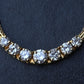1.60 CTW 7-Stone Diamond Graduated Necklace in 14K Yellow Gold – 15" – IGI Cert.