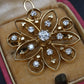 Art Deco 0.70 CTW Diamond Pendant / Brooch Pin in 14K Yellow Gold – IGI Cert.