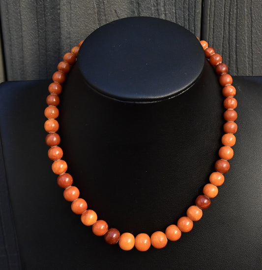 Gorgeous Antique Butterscotch Amber Necklace Ottoman Beads 15.17 Grams
