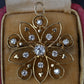 Art Deco 0.70 CTW Diamond Pendant / Brooch Pin in 14K Yellow Gold – IGI Cert.
