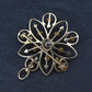 Art Deco 0.70 CTW Diamond Pendant / Brooch Pin in 14K Yellow Gold – IGI Cert.
