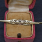 Art Deco 0.50 CTW Diamond Bar Brooch Pin in 14K Two-Tone Gold – IGI Certified