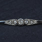Art Deco 0.50 CTW Diamond Bar Brooch Pin in 14K Two-Tone Gold – IGI Certified
