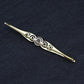 Art Deco 0.50 CTW Diamond Bar Brooch Pin in 14K Two-Tone Gold – IGI Certified