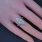 Antique Art Deco Platinum 27-Diamond Marquise Navette Dinner Ring 1.07 CWT Size