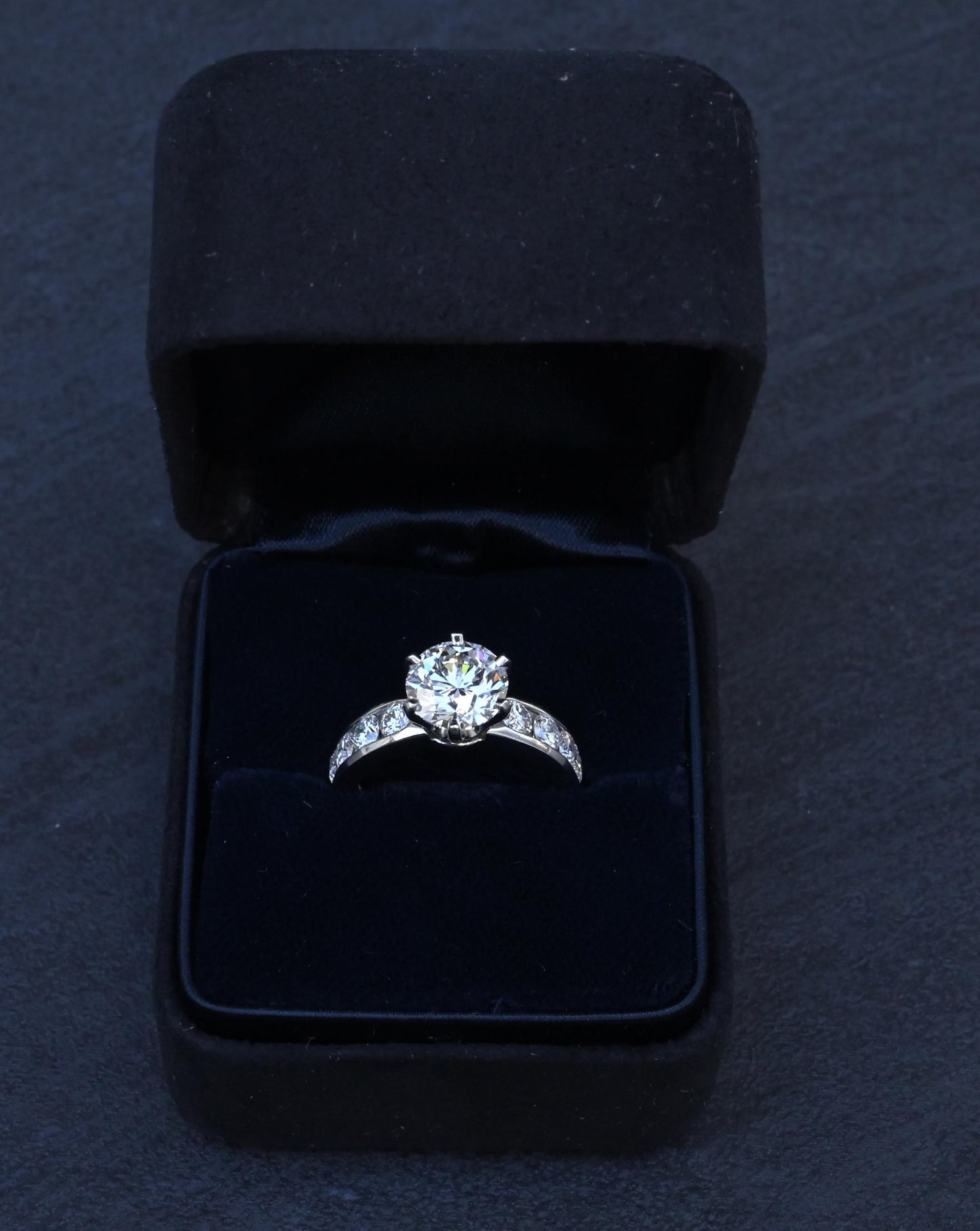 Tiffany & Co 2.51 TCW Platinum Diamond Engagement Ring 1.73ct G VS1 Complete Set