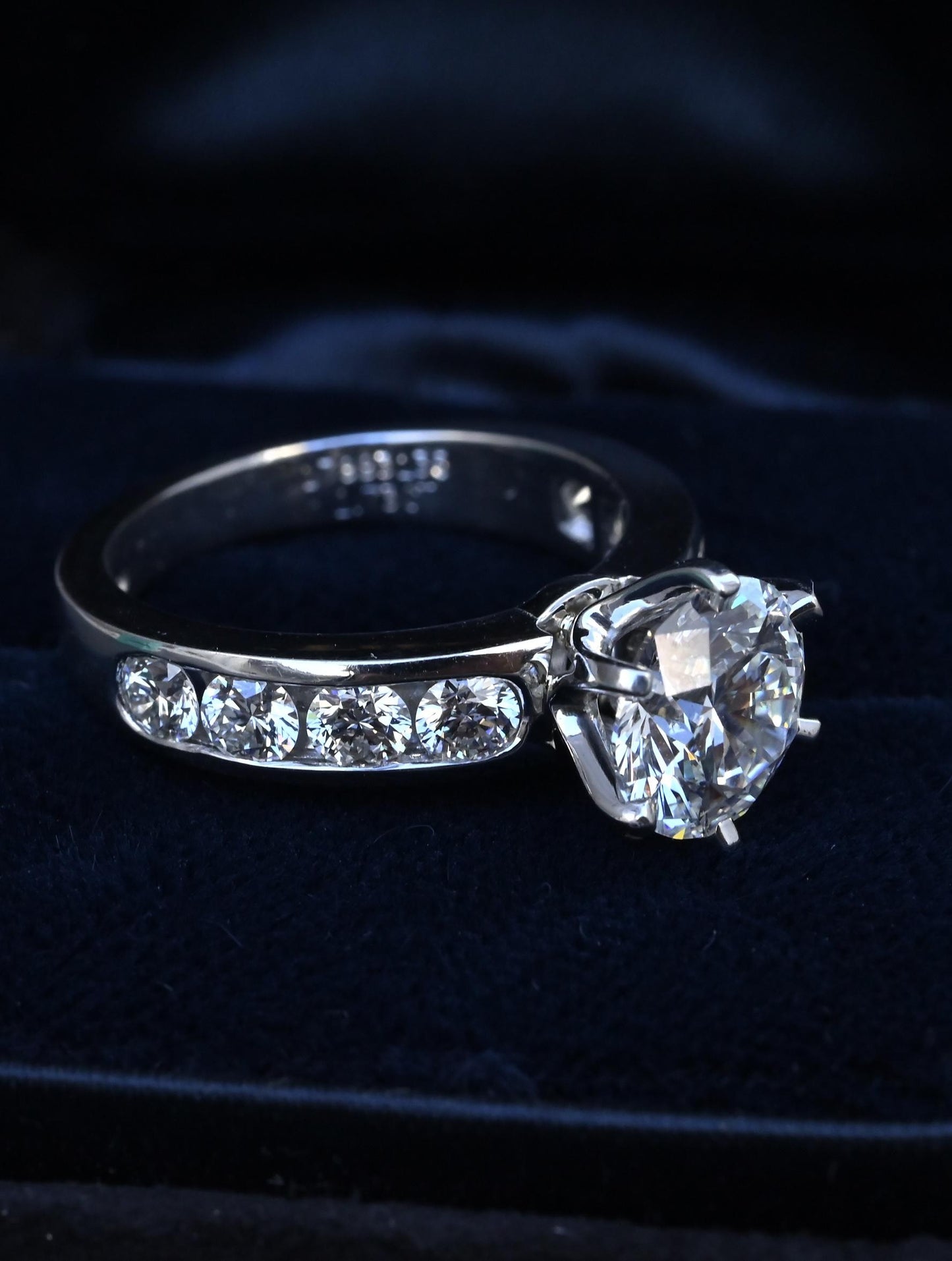 Tiffany & Co 2.51 TCW Platinum Diamond Engagement Ring 1.73ct G VS1 Complete Set