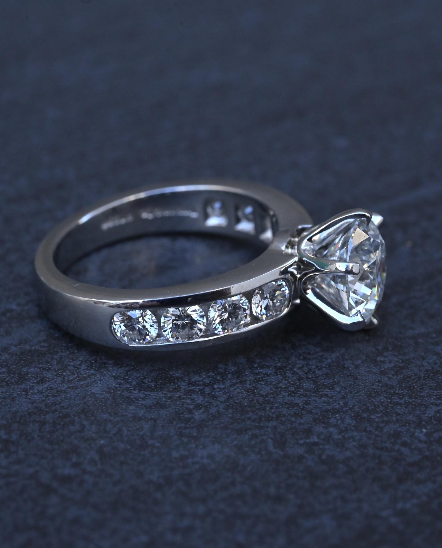 Tiffany & Co 2.51 TCW Platinum Diamond Engagement Ring 1.73ct G VS1 Complete Set