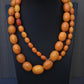 Antique Baltic Butterscotch Yolk Amber Graduated Oval Bead Necklace - 143g 40"
