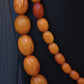 Antique Baltic Butterscotch Yolk Amber Graduated Oval Bead Necklace - 143g 40"