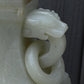 Large Antique Chinese Archaistic Hand-Carved Jade Covered Vase